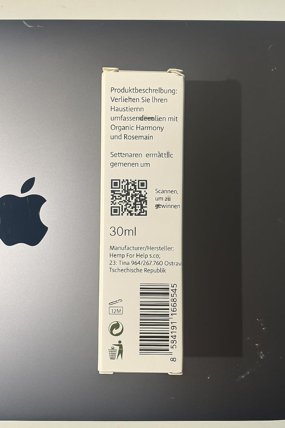 H4H Huile de chanvre bio pour chien (12 % huile de canin) avec huile de saumon – 30 ml - Riche en oméga 3 et 6 - Pour la peau, le pelage et l'équilibre intérieur - Huile de barf & complément naturel -